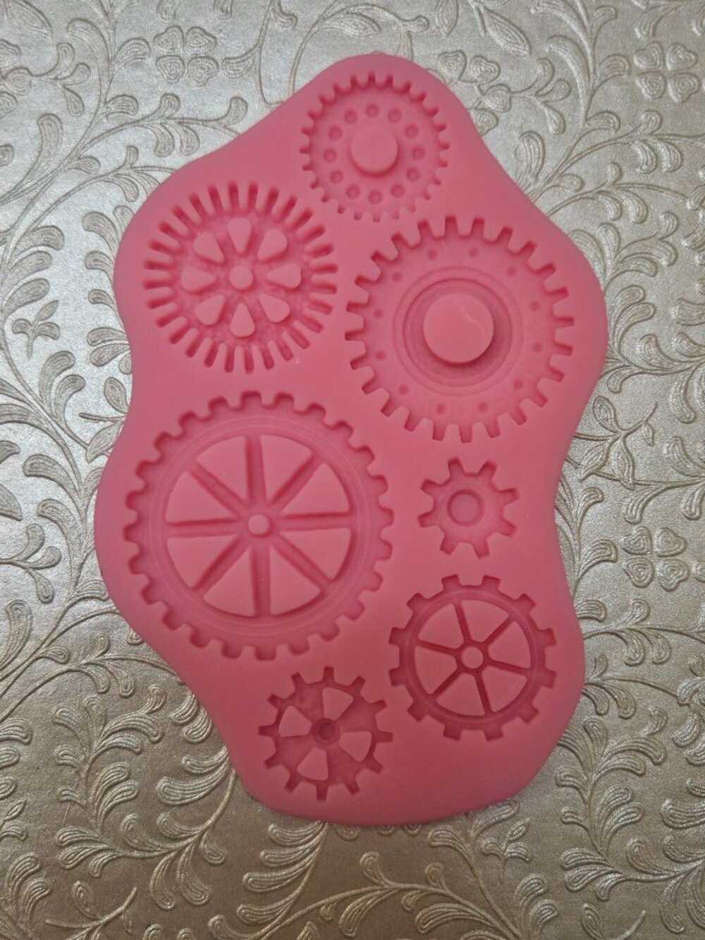 Pink Gear Silicone Mold